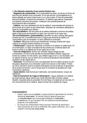 Les Centrals Tèrmiques i el seu funcionament.