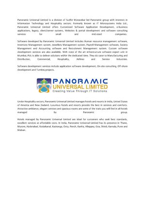 panoramic universal limited - Moravekar sudhir