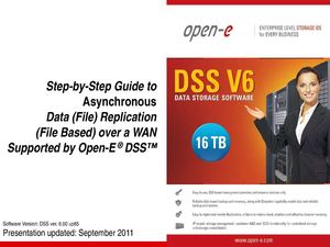 Open-E DSS V6 Asynchronous Data Replication over a WAN