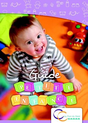 guide de la petite enfance - communauté de communes du pont du Gard