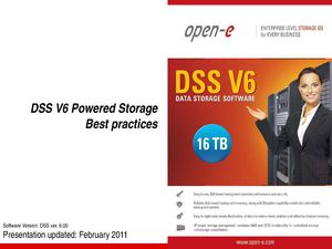 Open-E DSS V6 Powered Storage- Best Practices