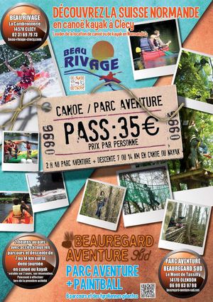pass accrobranche + canoe kayak calvados