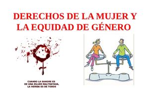 LOS DERECHOS DE LA MUJER Y LA EQUIDAD DE GÉNERO