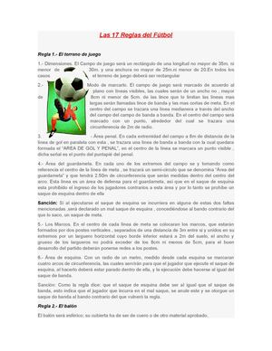 REGLAS DEL FUTBOL