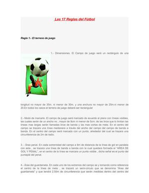 REGLAS OFICIALES DEL FUTBOL