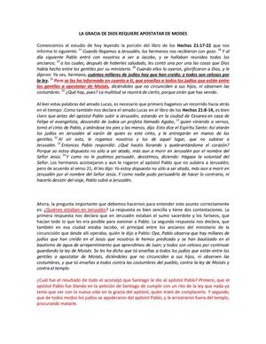 LA GRACIA DE DIOS REQUIERE APOSTATAR DE MOISES