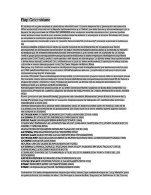 Rima Del Pueblo (Rap Colombiano)