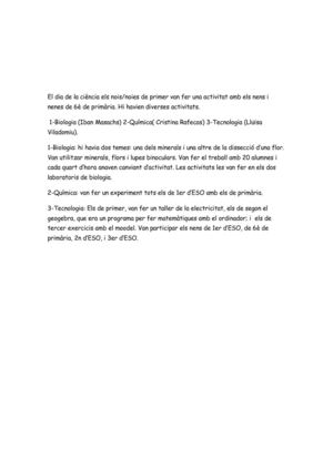 La Setmana de la Ciència