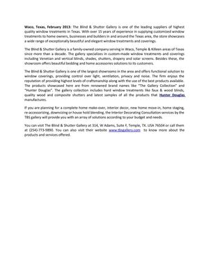 Beautiful Window Shutters And Blinds In Texas