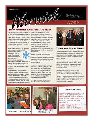 February 2013 Warwick Word
