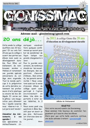 Gionissimag 02 - Janvier/Février 2013