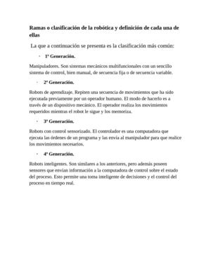 RAMAS DE LA ROBOTICA