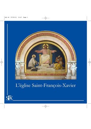 Plaquette de présentation de l'église SFX