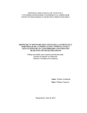 diseño de software educativo de alcanos