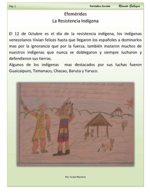 5ª Edición periódico Escolar Rómulo Gallegos