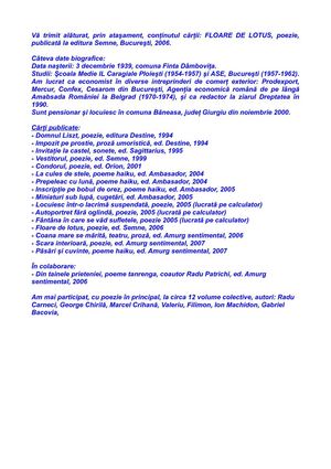 FLOARE DE LOTUS,autor Ion Untaru