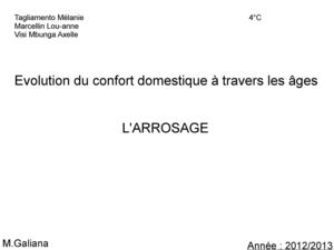L'arrosage