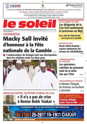 Edition du 18 Février 2013