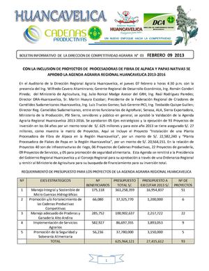 Agricultura Huancavelica 03-2013