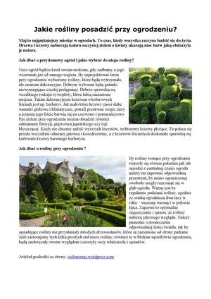 Jakie rośliny posadzić przy ogrodzeniu