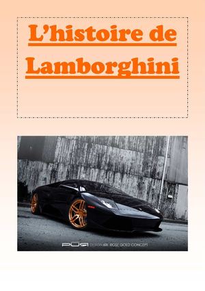 L'histoire de Lamborghini