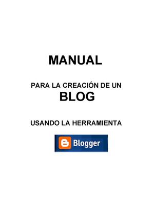 MANUAL CREAR BOLG