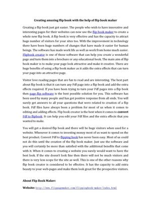Creating Amazing Flip Book With The Help Of Flip Book Maker
