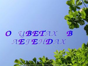 Легенды о цветах