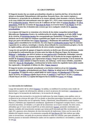 IMPERIO DE LOS INCAS