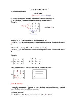 ALGEBRA DE MATRICES