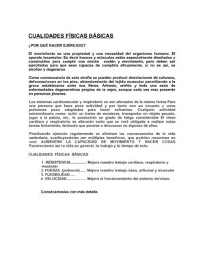 CUALIDADES FÍSICAS BÁSICAS L LECTURA