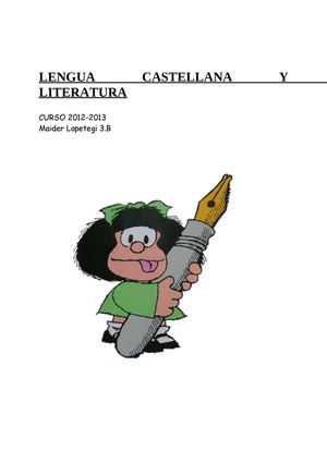 Trabajos de lengua castellana 2012/2013 3.B