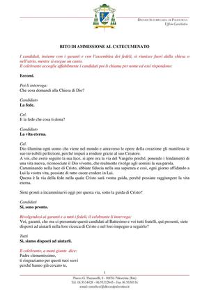 Riti per il catecumenato