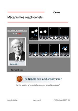 Mécanismes réactionnels _ PCSI