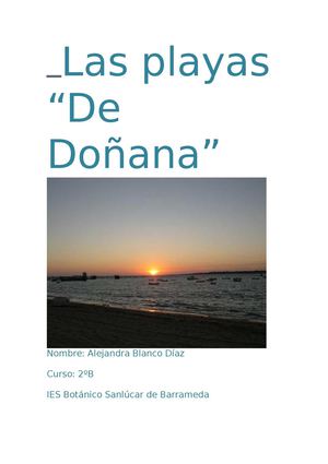 Las playas de Doñana Alejandra Blanco Díaz