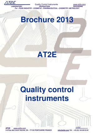 AT2E Brochure - Quality Control Testing Equipments