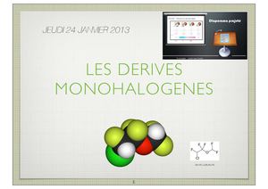 dérivés monohalogénés _ PCSI