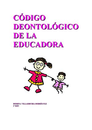 Código deontológico del educador infantil