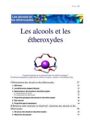 les alcools _ PCSI