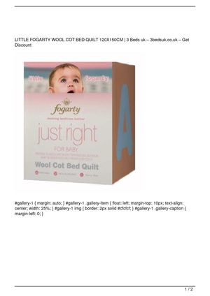 fogarty cot bed duvet