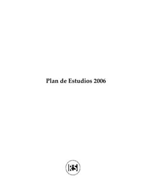 PLAN DE ESTUDIOS 2006