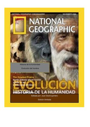 revista de la evolución de la humanidad
