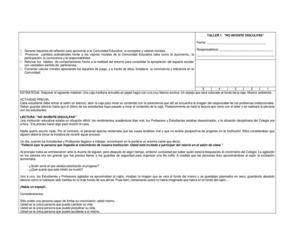 TALLERES PARA FORTALECER LA CONVIVENCIA Y LOS VALORES EDUCATIVOS