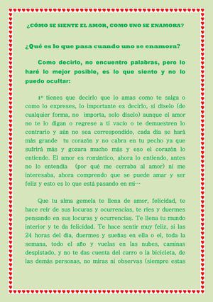 COMO SE SIENTE AL ENAMORARSE