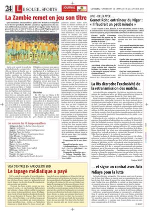 Journal de la CAN 2013