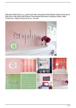 Calameo Kids Name Wall Letters A Z Price Is Per Letter