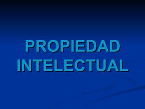 La propiedad intelectual