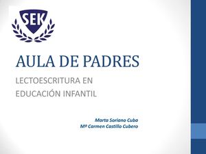 Lectoescritura en Educación Infantil