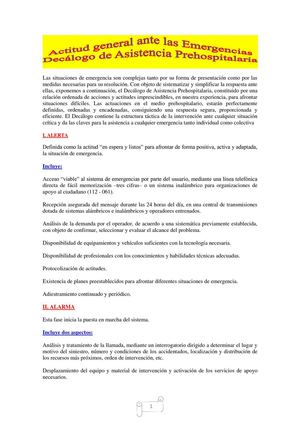ACTITUD GENERAL ANTE LAS EMERGENCIAS