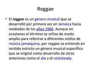 reggae